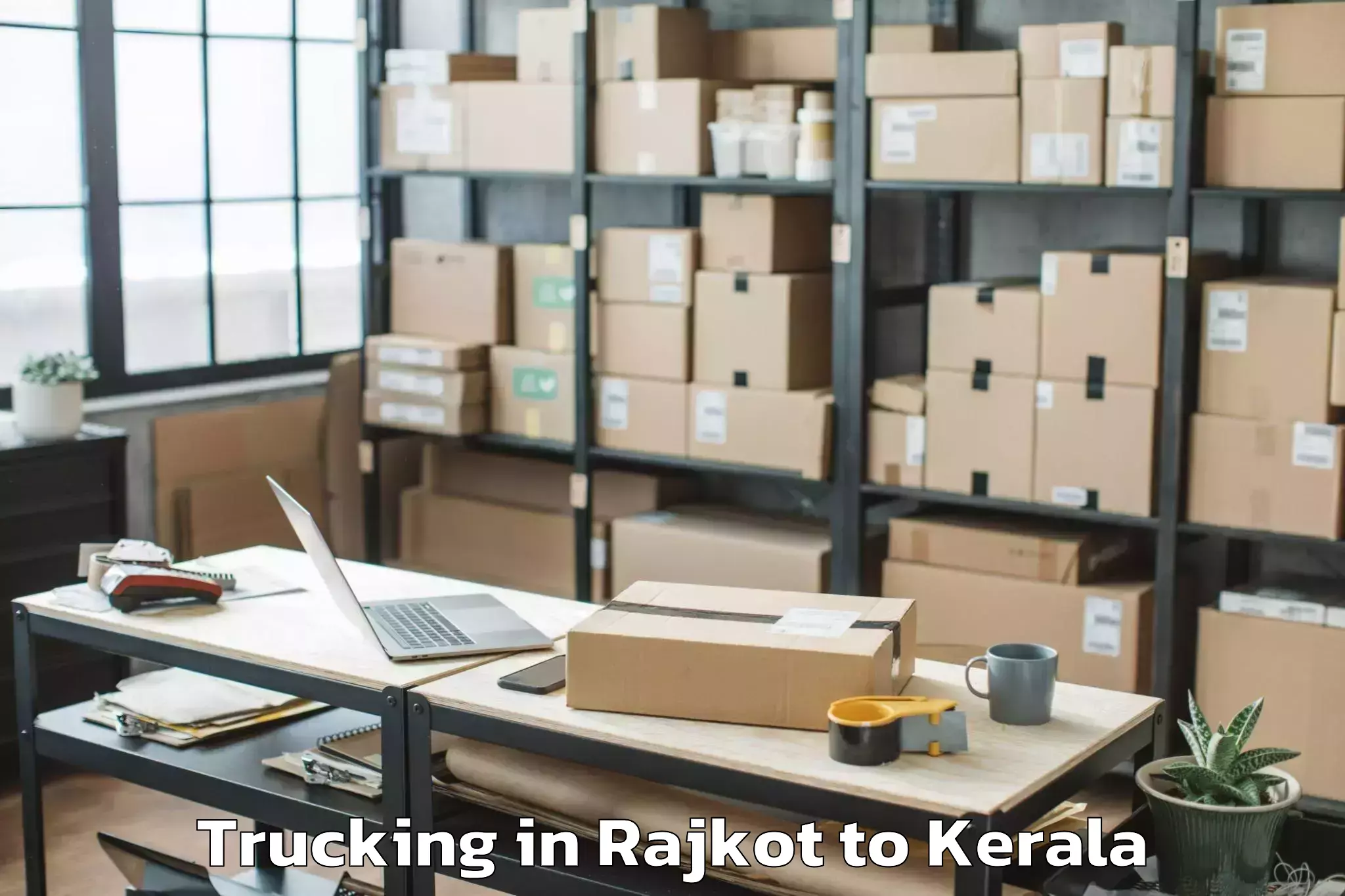 Comprehensive Rajkot to Kerala University Of Health Sc Trucking